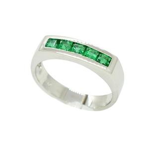 Anillo en oro de 18k y Esmeralda Colombiana AN30