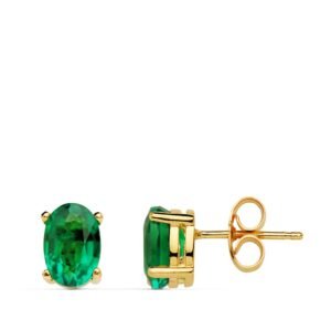 Aretes en oro 18k y Esmeralda Colombiana ART25