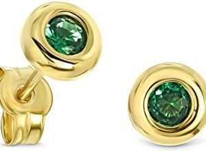 Aretes en oro 18k y Esmeralda Colombiana ART 28