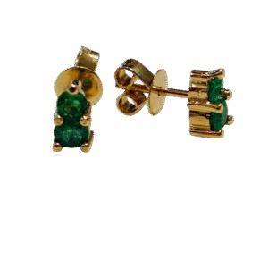 Aretes en Oro 18k y Esmeralda Colombiana AR63