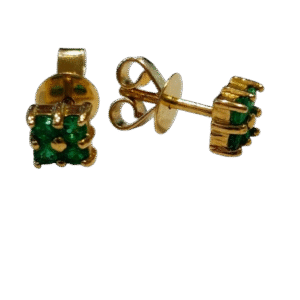 Aretes en Oro 18k y Esmeralda Colombiana AR61
