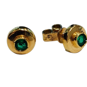 Aretes en Oro 18k y Esmeralda Colombiana AR50