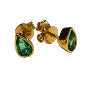 Aretes en Oro 18k y Esmeralda Colombiana AR51