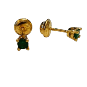 Aretes en Oro 18k y Esmeralda Colombiana AR53