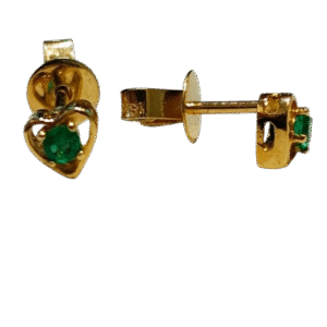 Aretes en Oro 18k y Esmeralda Colombiana AR54