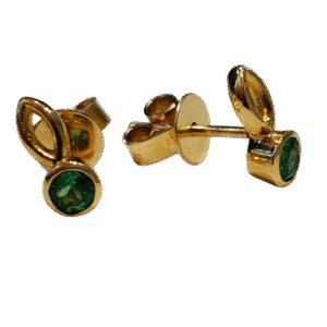 Aretes en Oro 18k y Esmeralda Colombiana AR60