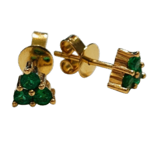 Aretes en Oro 18k y Esmeralda Colombiana AR59
