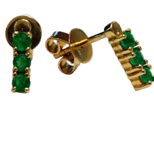 Aretes en Oro 18k y Esmeralda Colombiana AR58