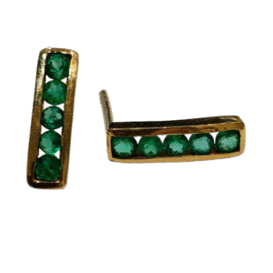 Aretes en Oro 18k con Esmeralda Certificada AR65