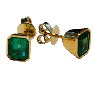 Aretes en Oro 18k con Esmeralda Certificada AR71