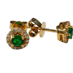 Artes en Oro 18k con Esmeralda Certificada y Diamantes AR72