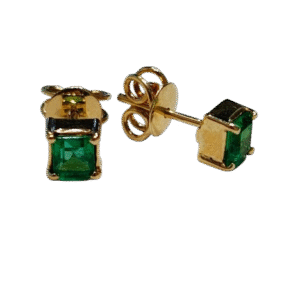 Aretes en Oro 18k con Esmeralda Certificada AR70