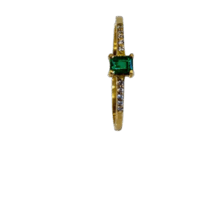 Anillo en Oro 18k con Esmeralda y Diamantes AN52