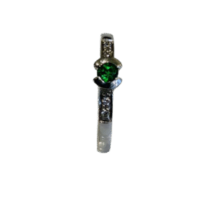 Anillo en Oro Blanco 18k con Esmeralda AN068